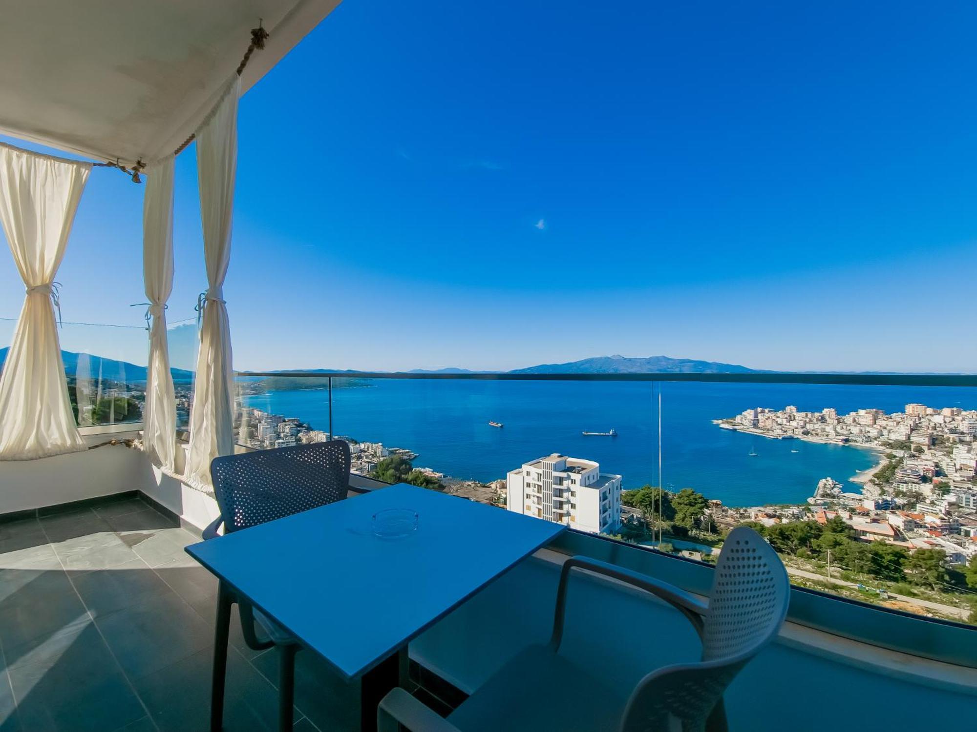 Sunset Shoreline Saranda - Sea View - Free Private Parking - Pool Eksteriør bilde