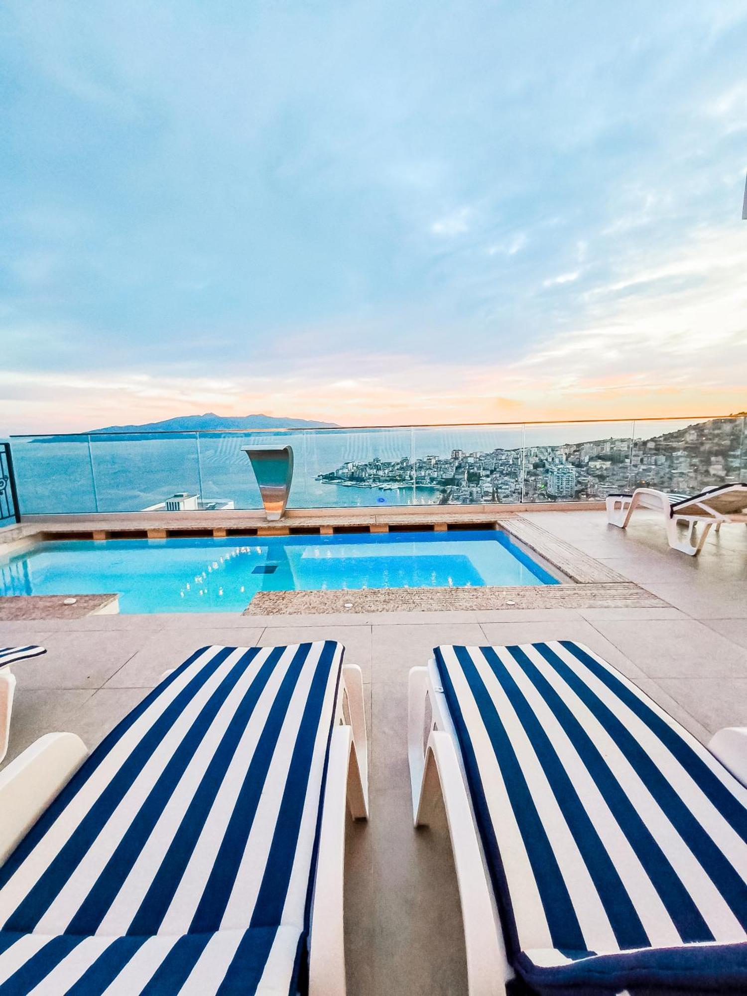 Sunset Shoreline Saranda - Sea View - Free Private Parking - Pool Eksteriør bilde